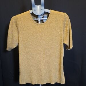 Casual Corner Gold Knit Top